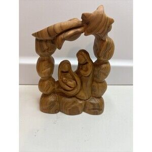 Jimmy's Bazaar Small Holy Family (abstract in shape) Olive Wood Crafted